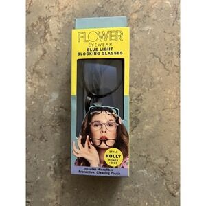 New Flower Eyewear Blue Light Blocking Glasses With Pouch Style Holly